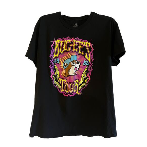 BUC-EE's Tour Shirt 1982-2021 Black 100% Cotton Men's Size L - Picture 1 of 9